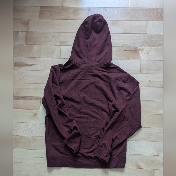 Eddie Bauer Burgundy Hoodie | Casual Outdoor Sweatshirt - Picture 3 of 6